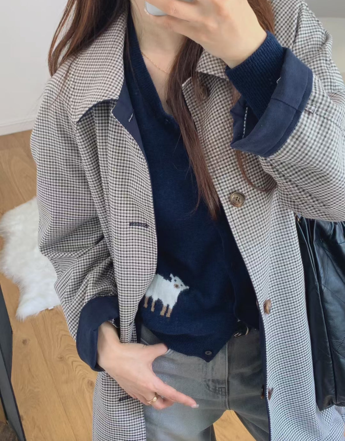 微羽美利諾羊毛開衫外套