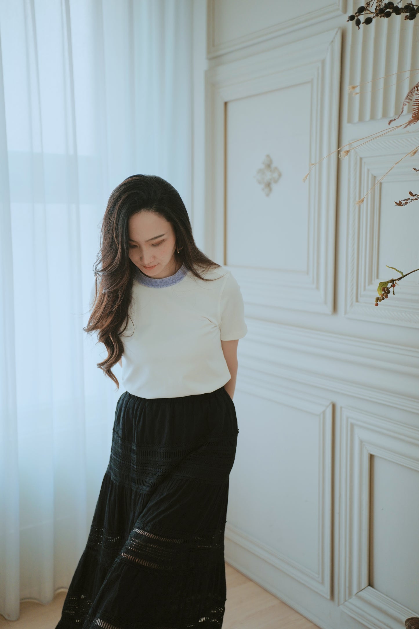 編織滾邊 T-Shirt