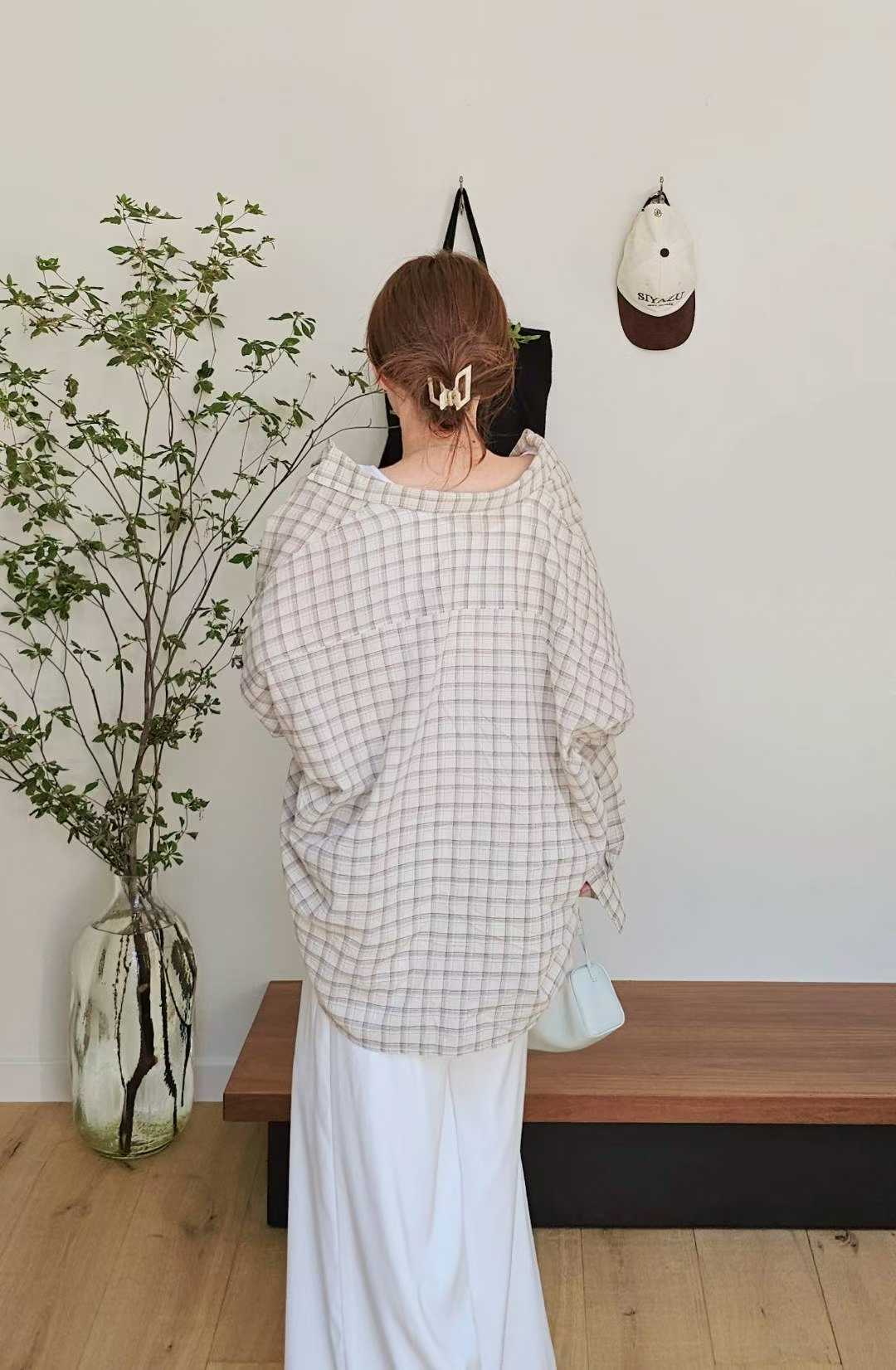 經典百搭格紋休閒襯衫