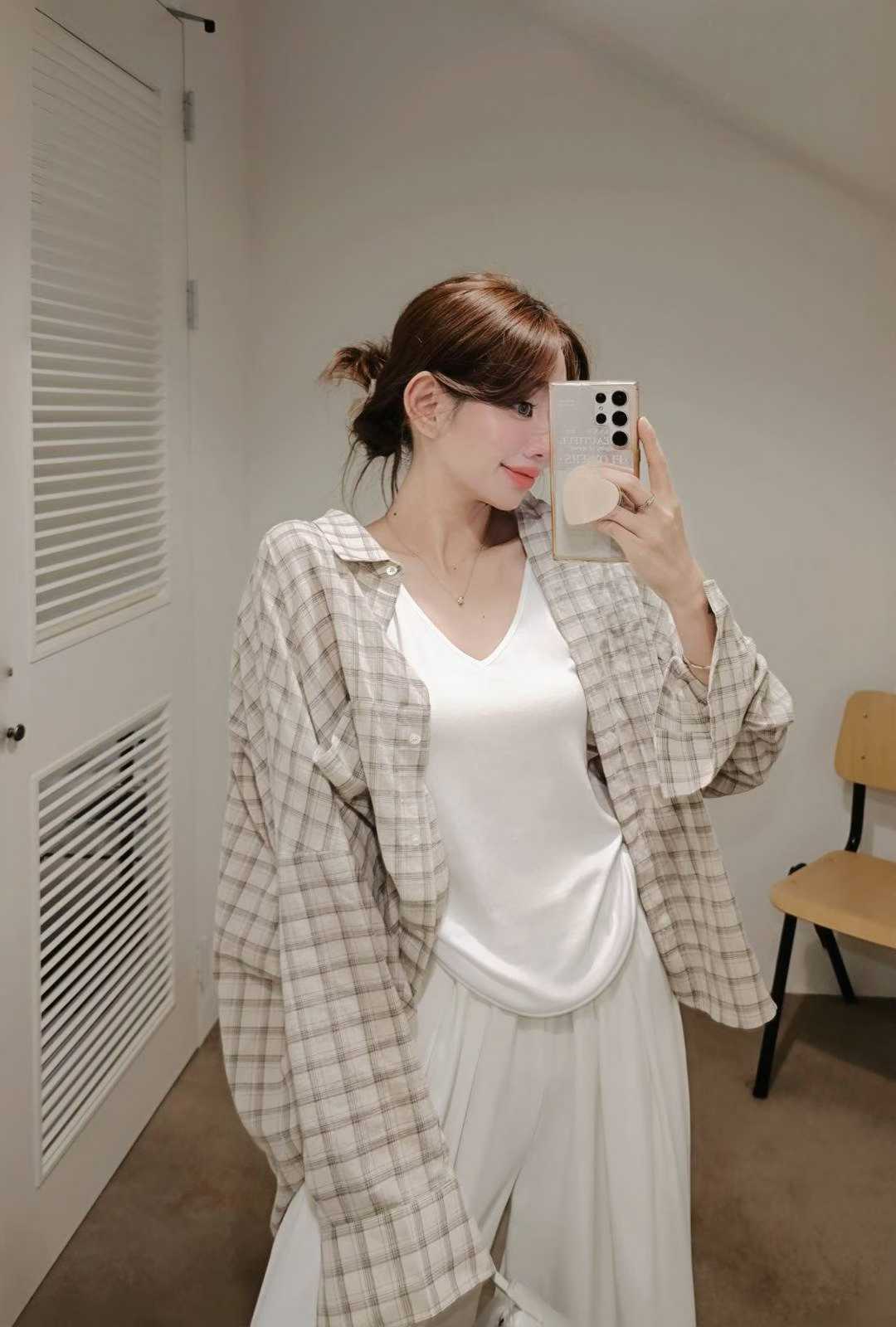 經典百搭格紋休閒襯衫