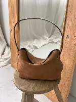 撞色肩帶麂皮包