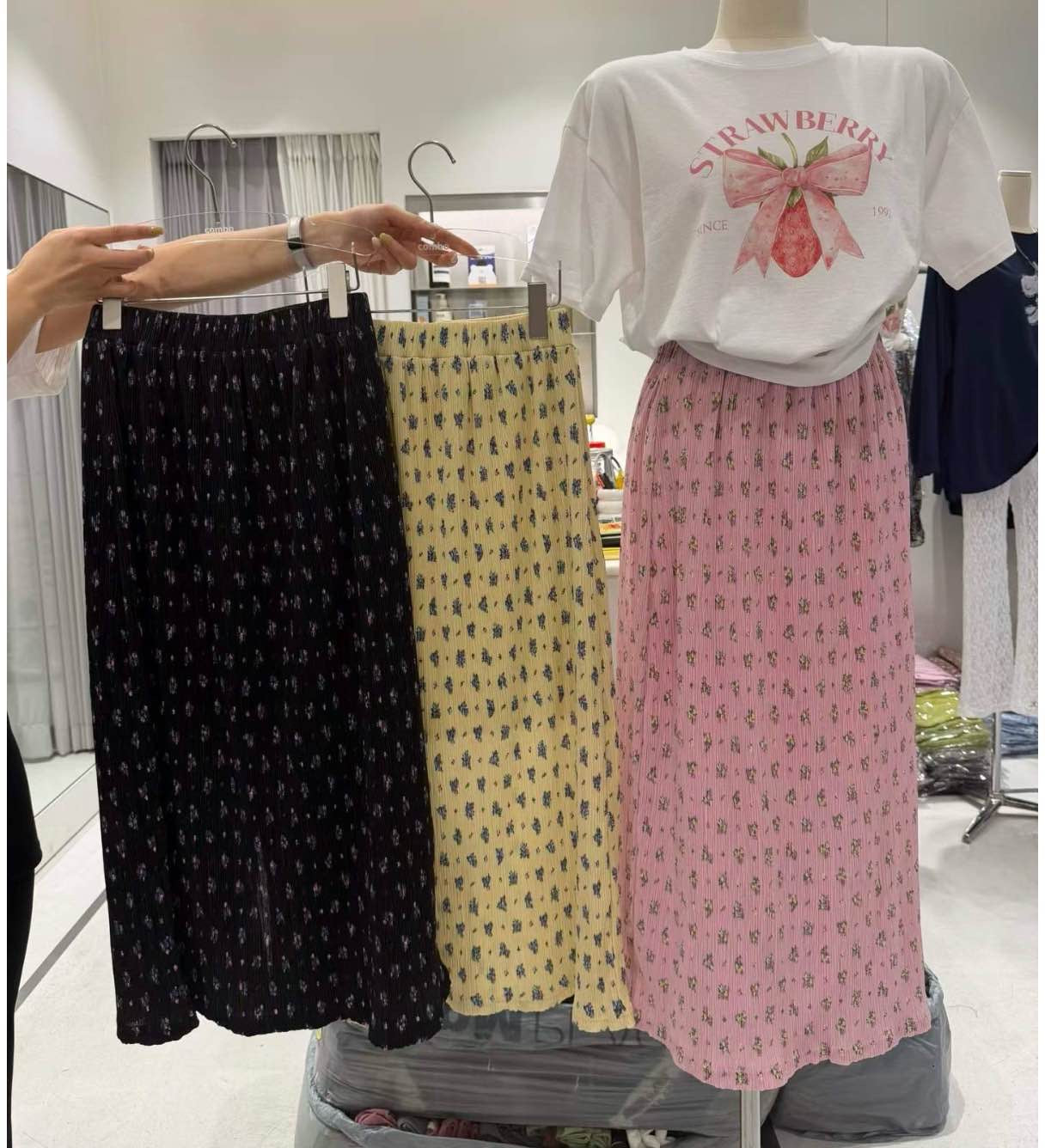 法式田園小花裙