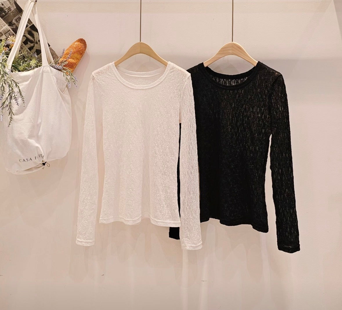 彈力蕾絲打底衫