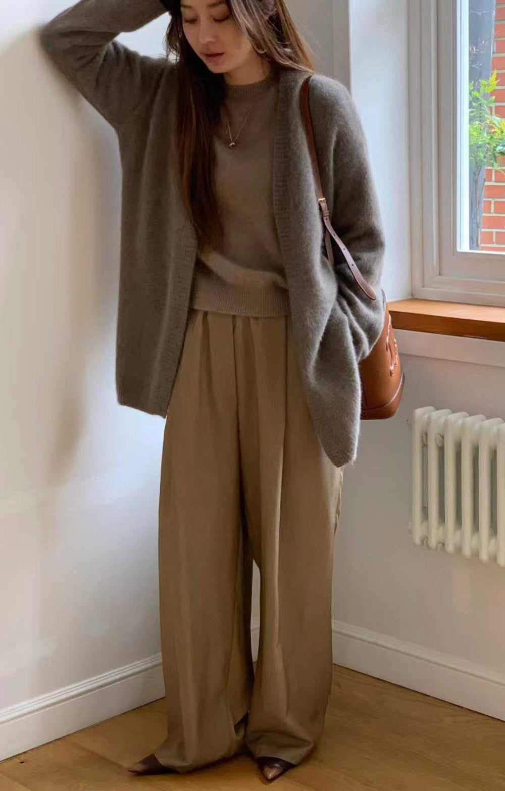 慵懶毛衣開衫外套