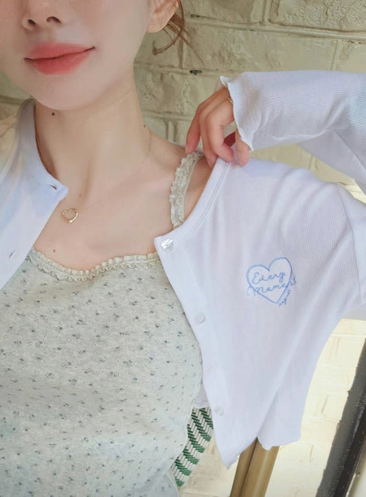 小碎花蕾絲細肩帶