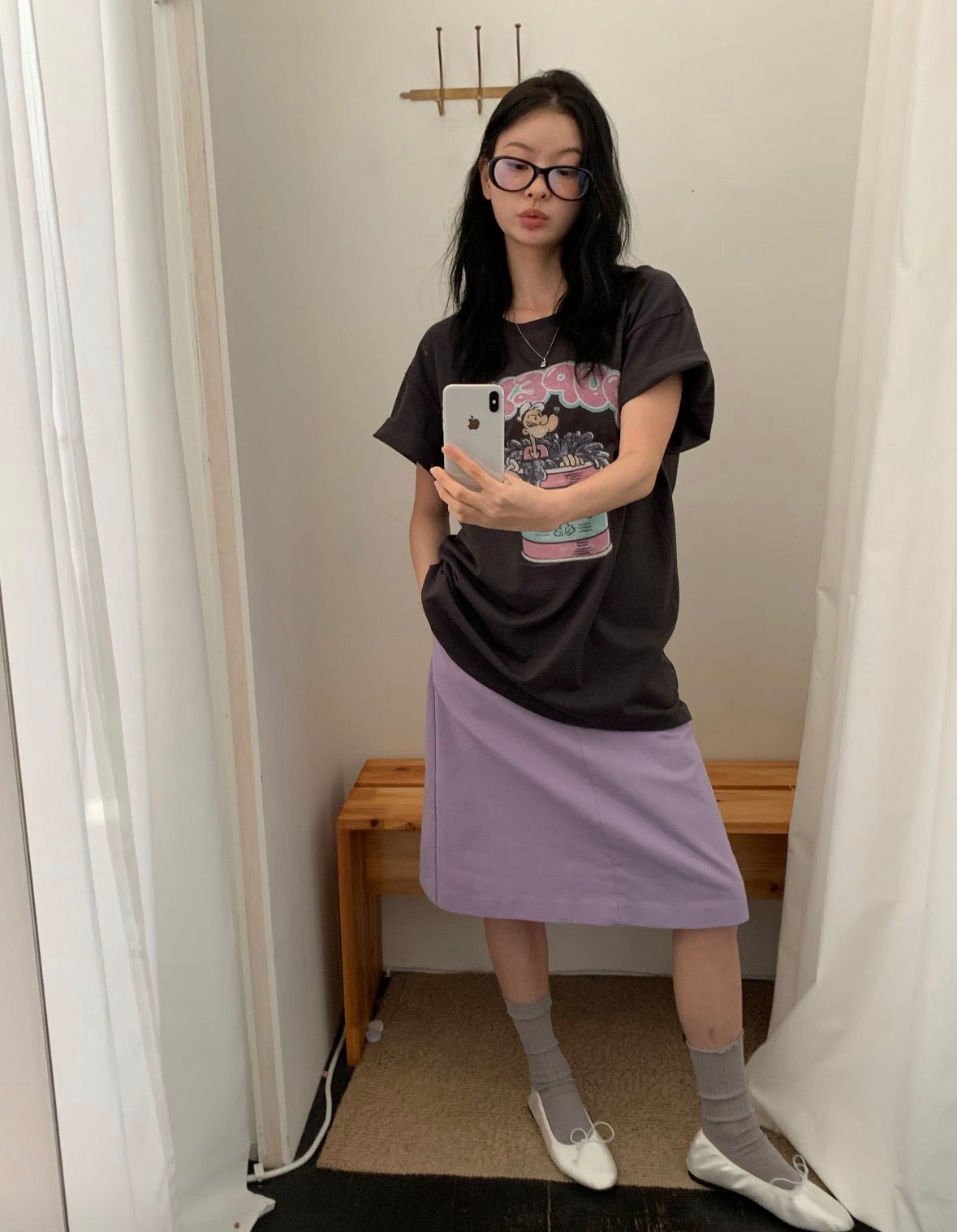 復古水手寬鬆長版T
