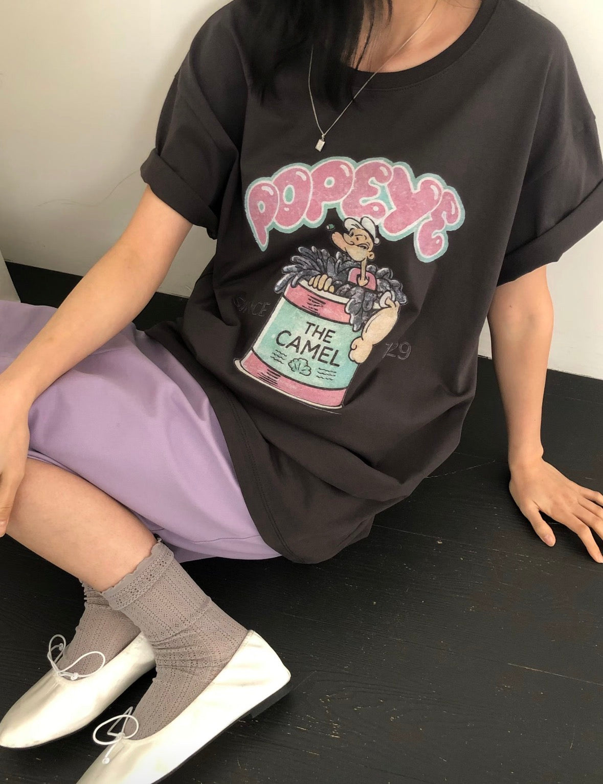 復古水手寬鬆長版T