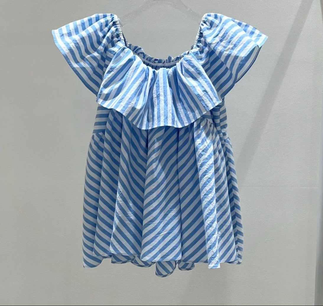 海鹽條紋娃娃裝