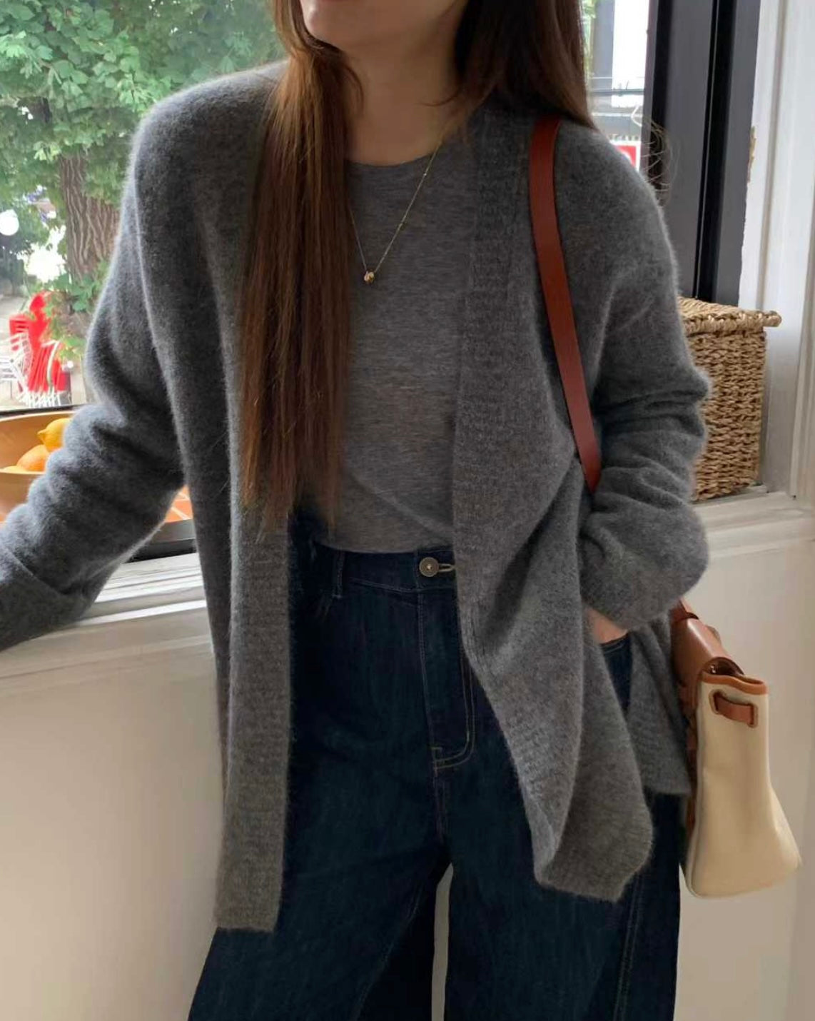 慵懶毛衣開衫外套