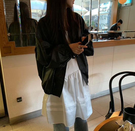 緞面細肩帶洋裝