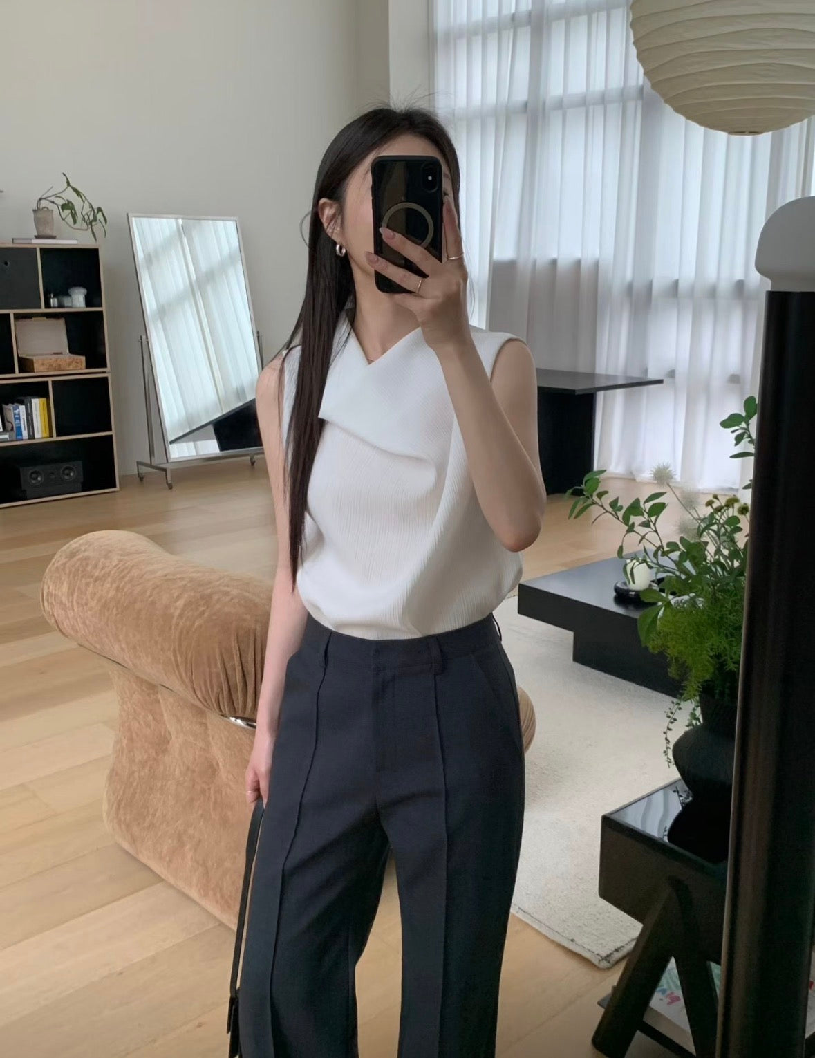 都會高雅垂墜無袖上衣
