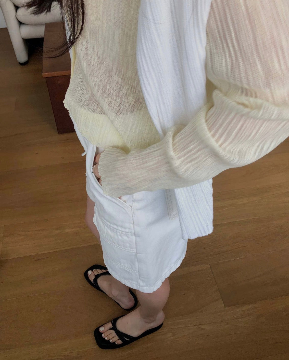 亞麻開衫小外套